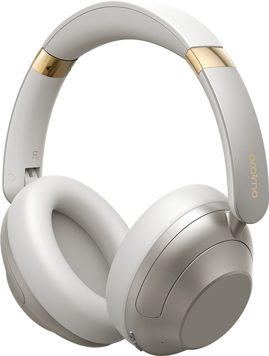 oraimo BoomPop Pro – Draadloze hoofdtelefoon met 60 uur speeltijd, HavyBass™, snellaadfunctie en dubbele connectie – Champagne Gold