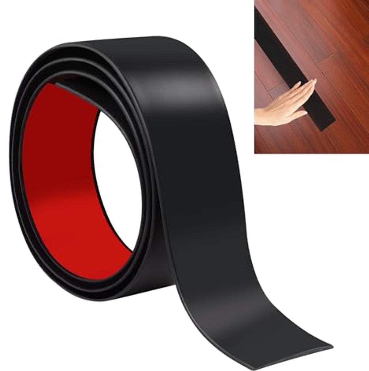 Laminaatvloer Drempelstrip 100cm - Zelfklevende Vinyl Overgangsrand voor Tapijt en Tegels