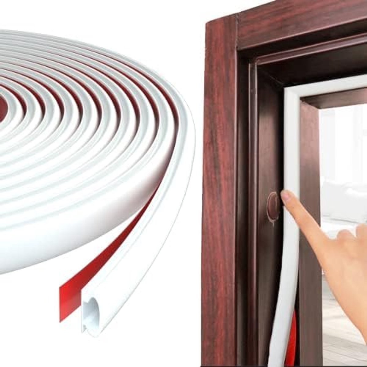 Zelfklevende Rubber Seal voor Deuren en Ramen - 6 Meter Geluidsisolatie Tape
