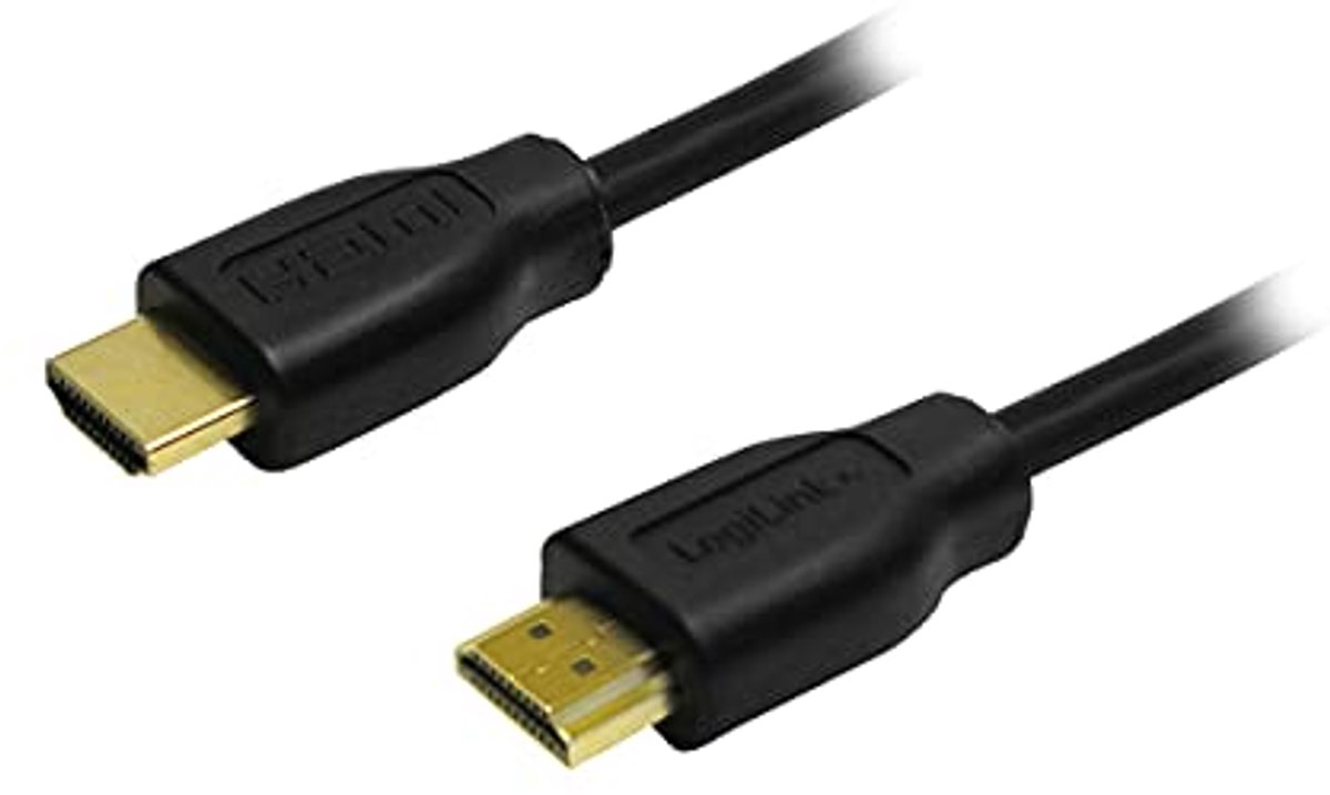 HDMI High Speed met Ethernet kabel 1m - 2X 19-pin mannelijk, zwart, goud