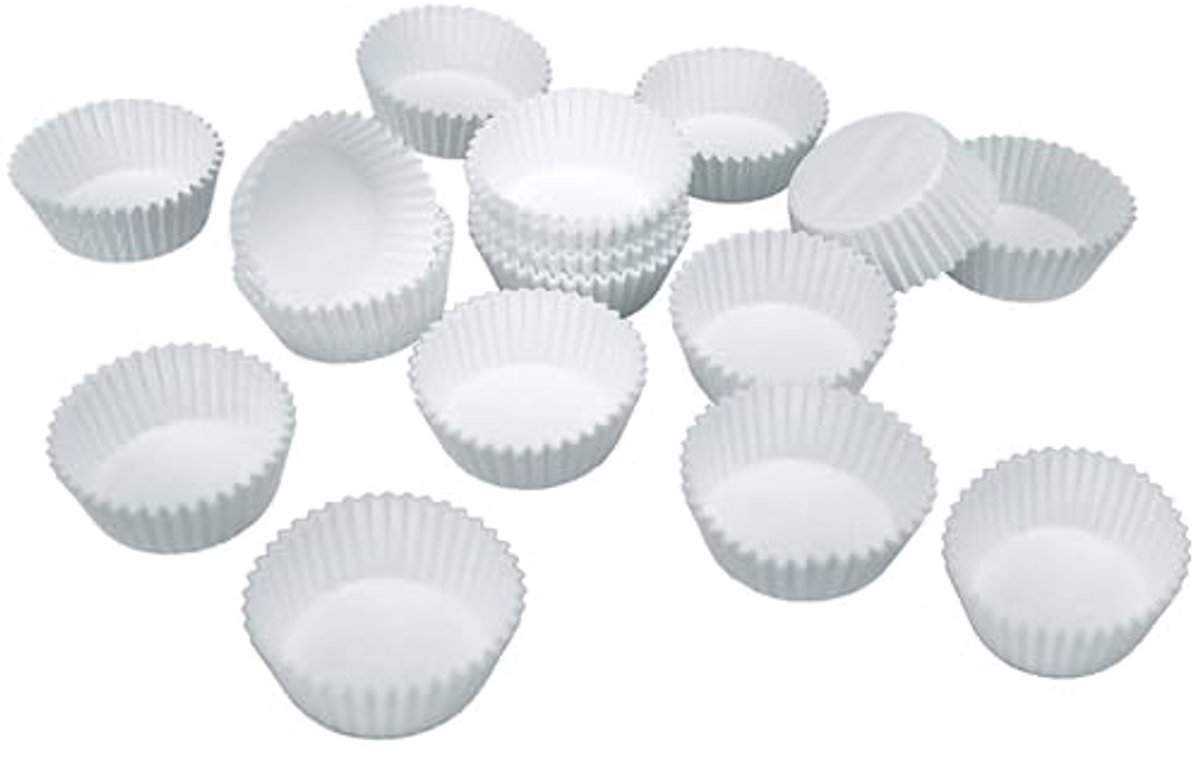 200 Stuks Mini Papieren Bakschaal - Wit