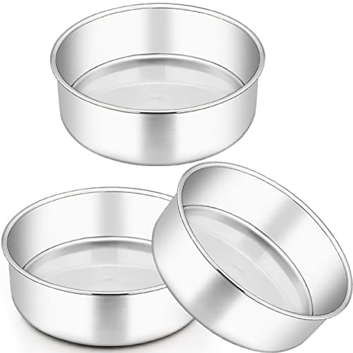 Ronde Bakvorm Set van 3 - 20 cm Taartvorm van Hoogwaardig Roestvrij Staal