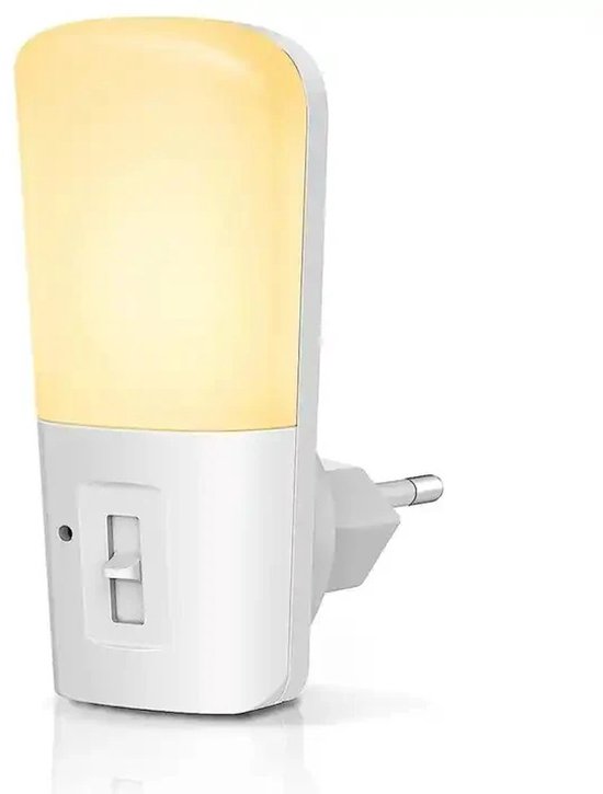 Nachtlampje voor Stopcontact - Dag en Nacht Sensor - Voor Volwassenen, Kinderen en Baby's - Dimbaar Warm Wit Licht