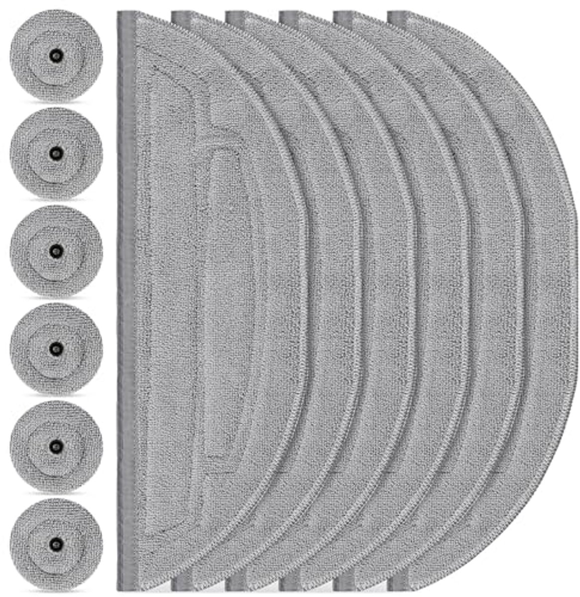Set van 12 dweildoeken voor robotstofzuigers - Microvezel VibraRise 3.0 dweilsysteem met 6 dweilen en 6 zijwisser