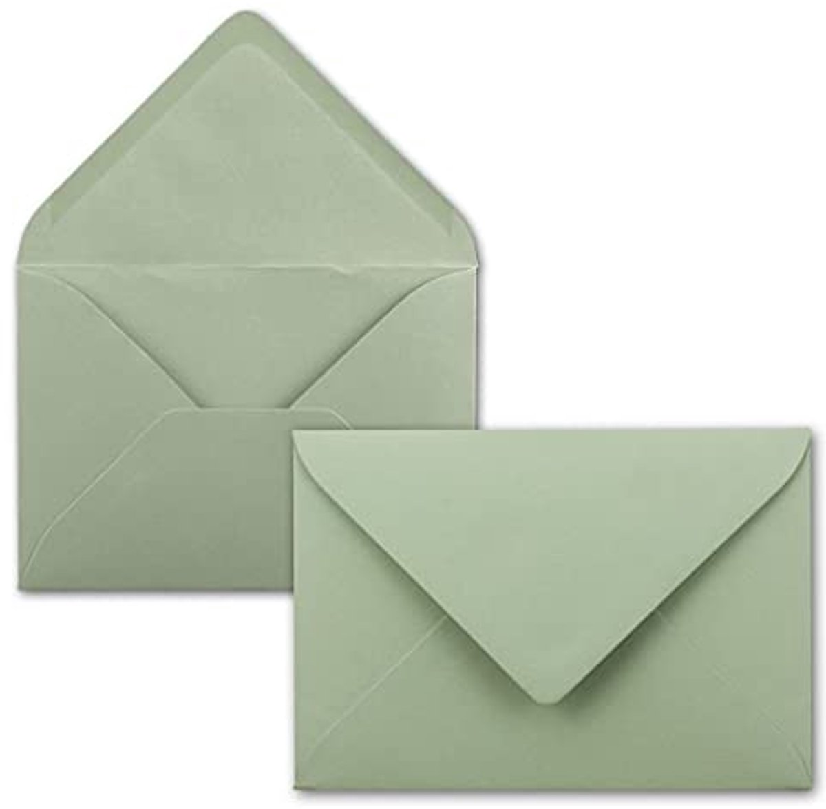 Eucalyptus-groene DIN C5 Enveloppen - 50 Stuks, Natte Plakrand, Perfect voor Kerstmis en Wenskaarten