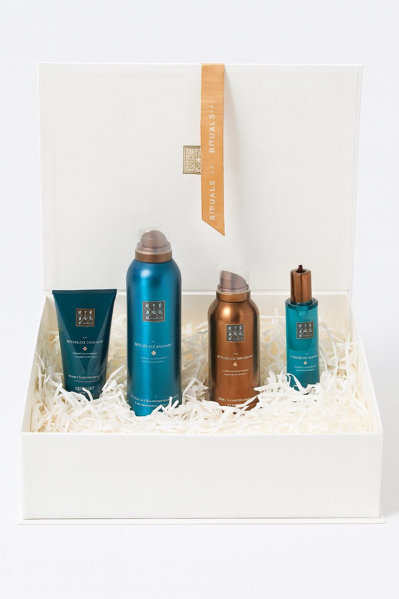 Rituals of Hammam - Geschenkset - Doucheschuim 200 ml - Shampoo 70 ml - BodyHair 50 ml - Body Mousse 150 ml in Originele RITUALS Cadeaubox