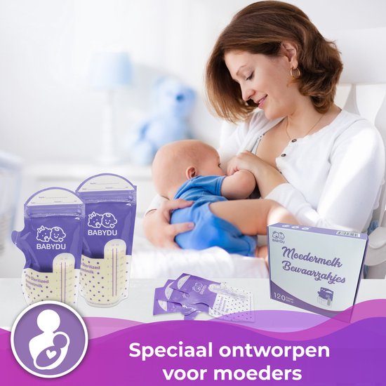 Sacs de rangement pour lait maternel BabyDu - Sacs d' Allaitement - 150 pièces