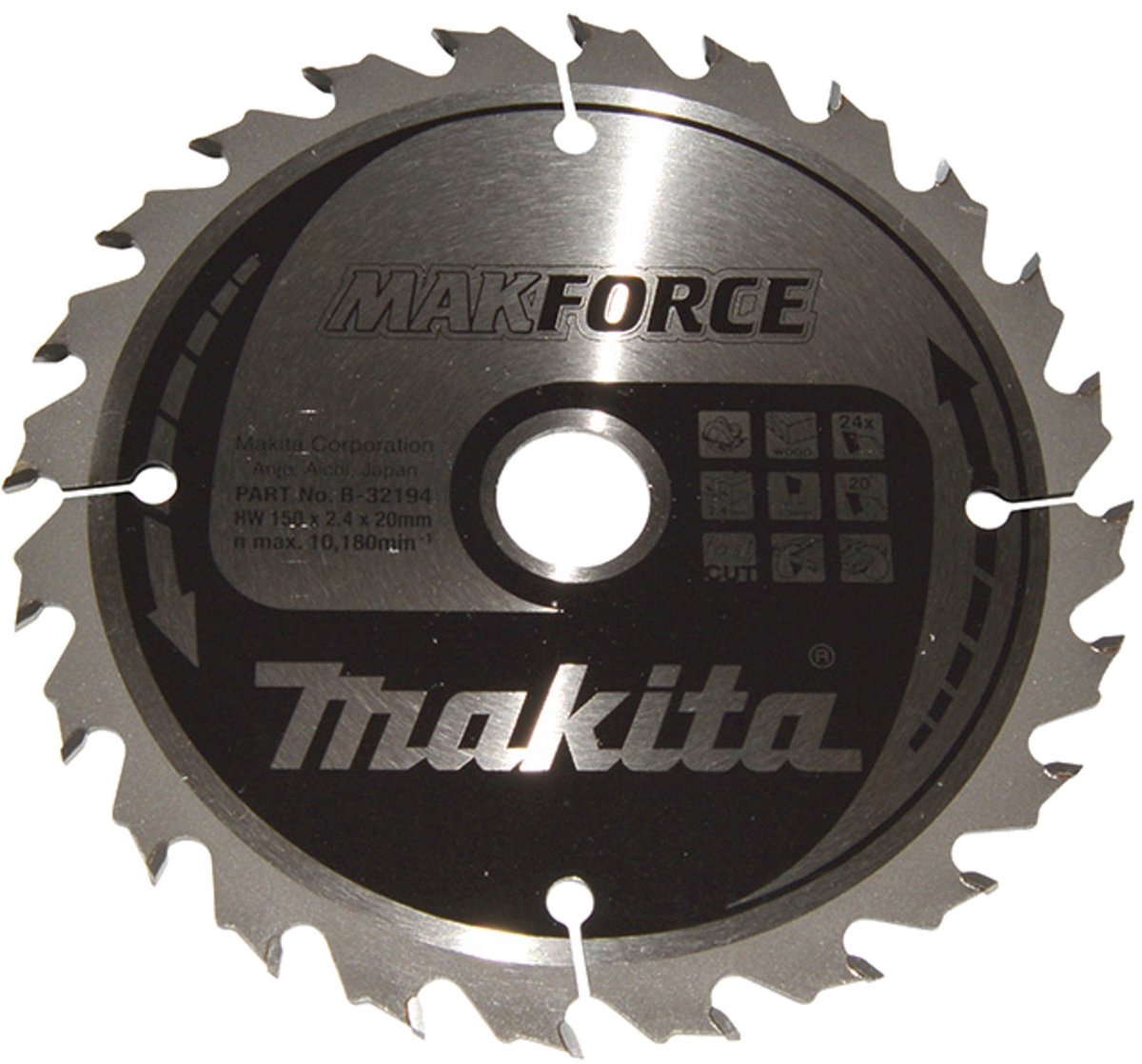 Makita MAKFORCE zaagblad 150x20x24Z - B-32194
