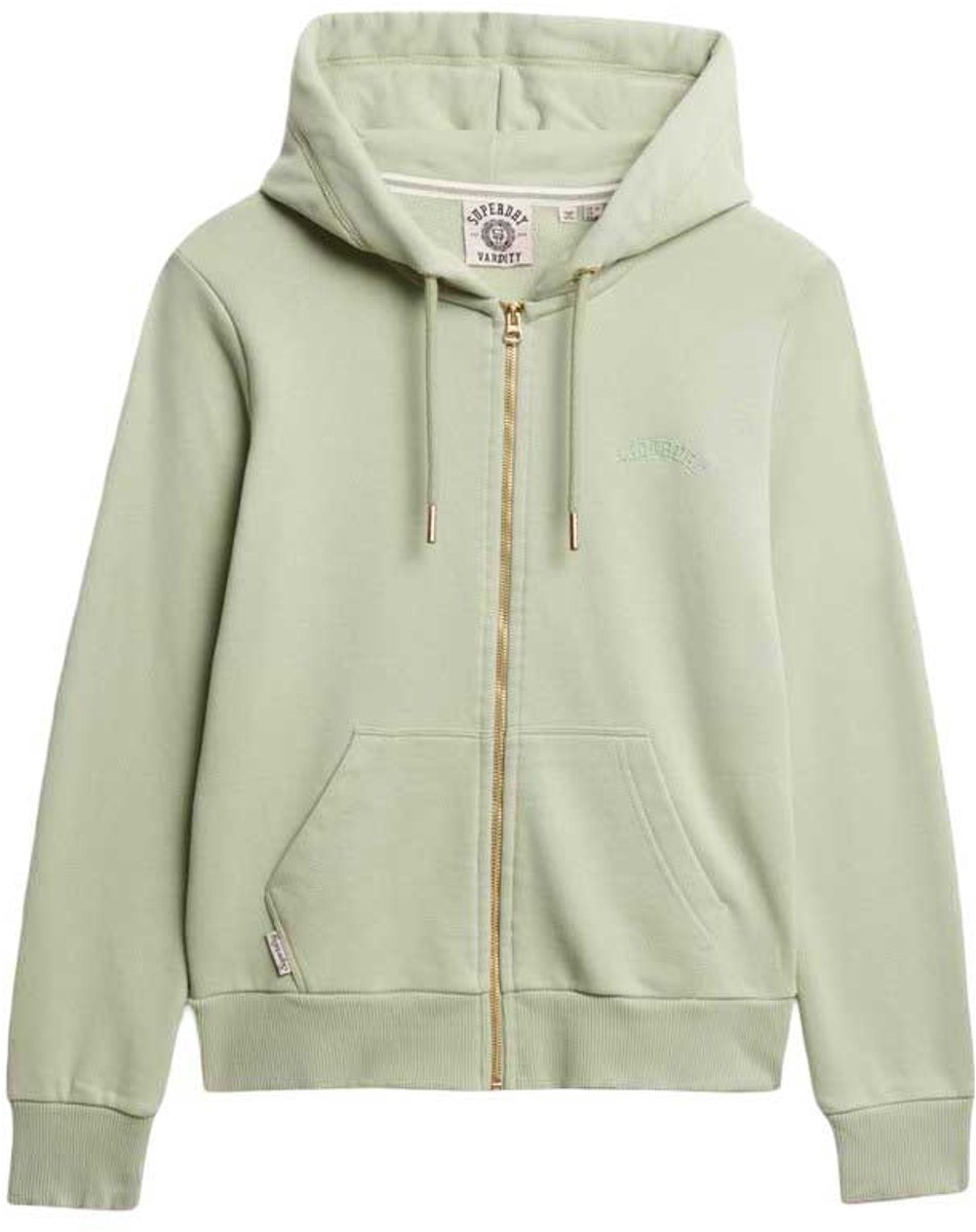 Superdry Essential Logo hoodie met rits Dames Hoodies Dusty Sage