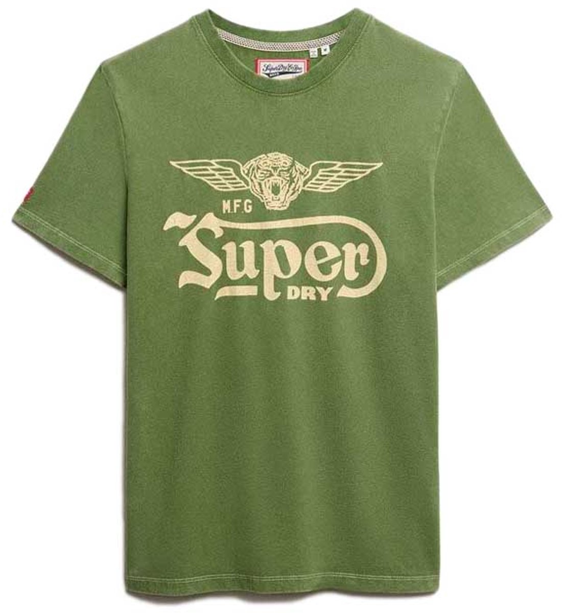 Superdry T-shirt met autologo en relaxte pasvorm Heren T-shirts Groen