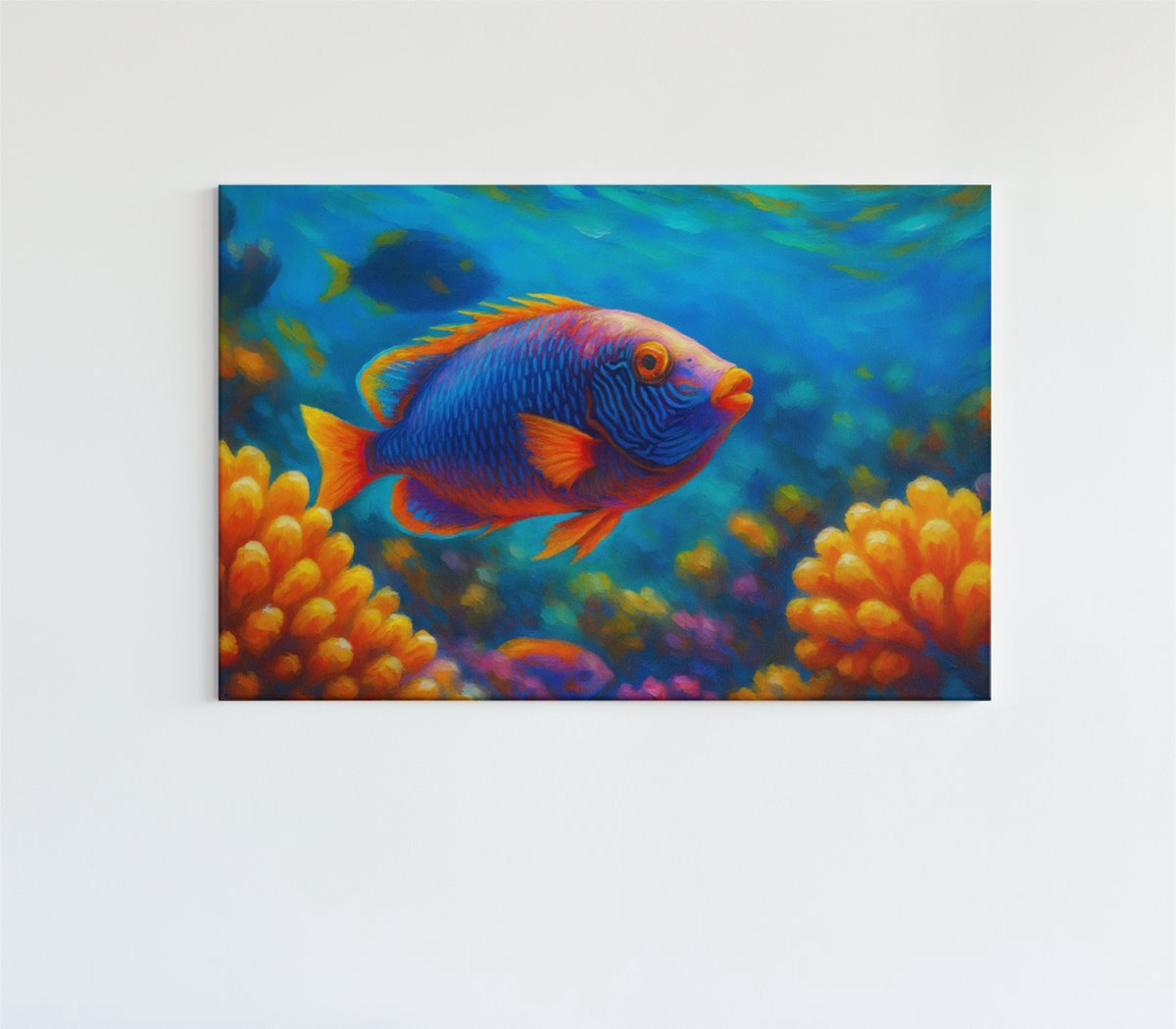 Trendex Global Canvas Schilderij – Kleurrijke Vis – 150x100x2 cm