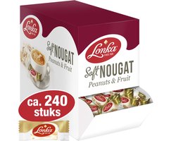 Lonka Nougat peanut & fruit - per stuk verpakt - box a 2,57kg