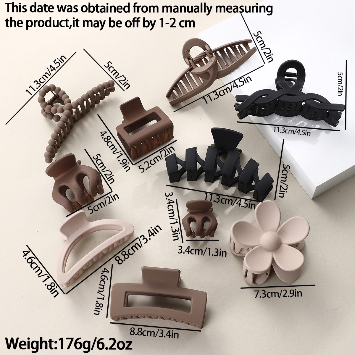 Haarspeld ring set haarspeld gripclip shark clip parel ring combinatie set, set 2
