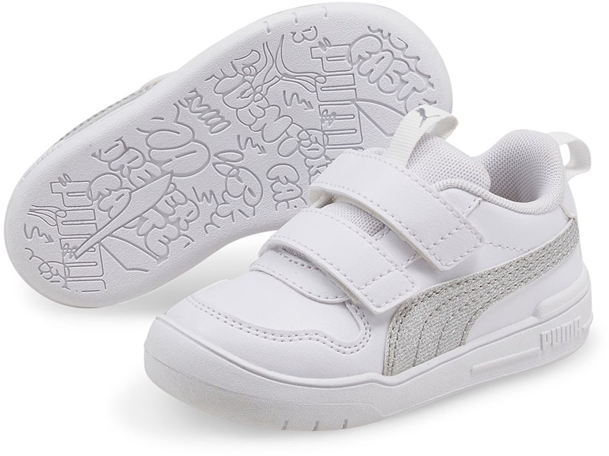 Puma Multiflex Glitz Schoenen Zwart EU Jongens,Meisjes Puma White / Puma Silver