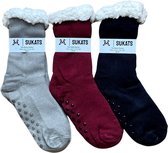 Sukats® Huissokken - Homesocks - 3 Paar - Maat 36-41 - Dames Huissokken - Antislip Sokken - Fluffy Sokken - Slofsokken - Variant 41 - Meerdere Maten en Varianten - Kerstsokken
