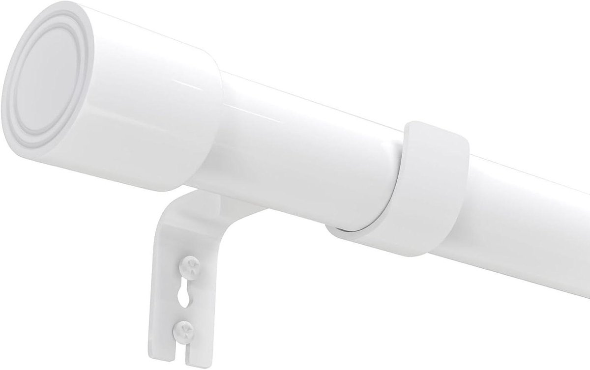 Allecto plus - Zilveren gordijnroede voor gordijnen, ramen, woonkamer, badkamer, slaapkamer - 60-135 cm lengte
