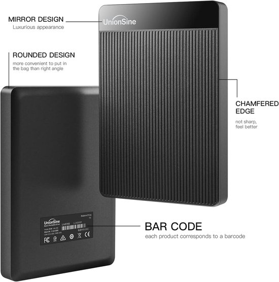 Externe Harde Schijf 5TB Ultra Slim Draagbare USB 3.0 HDD van Merkloos — afbeelding 4