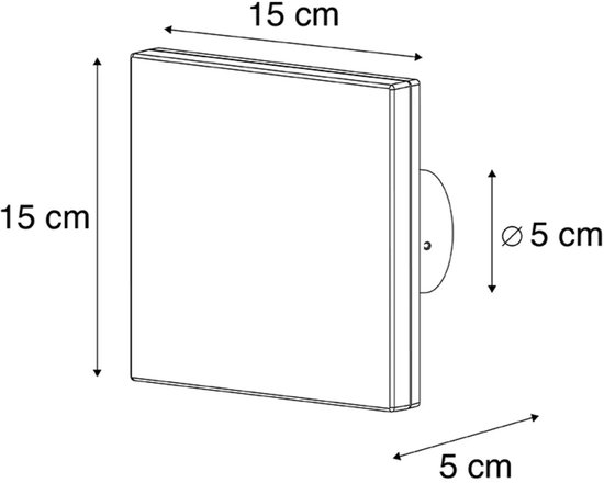 QAZQA - Design vierkante wandlamp wit - Sabbir | Woonkamer | Slaapkamer | Keuken - Aluminium Vierkant - GU10 Geschikt voor LED - Max. 2 x 50 Watt