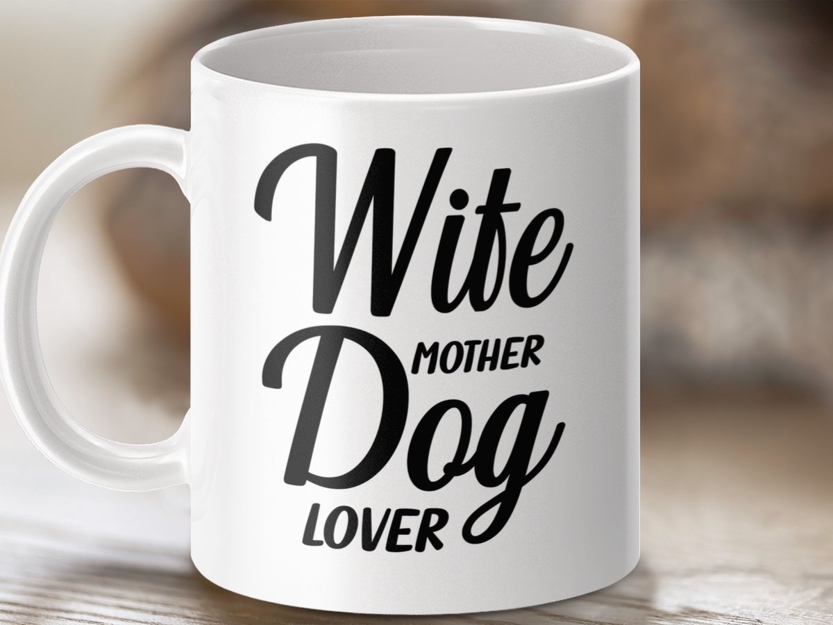 Mok Witte Moeder Hondenliefhebber, Grappige Hondenmama, Schattige Hond Mok, Hondenliefhebber Cadeau, Gepersonaliseerde Dieren Mok