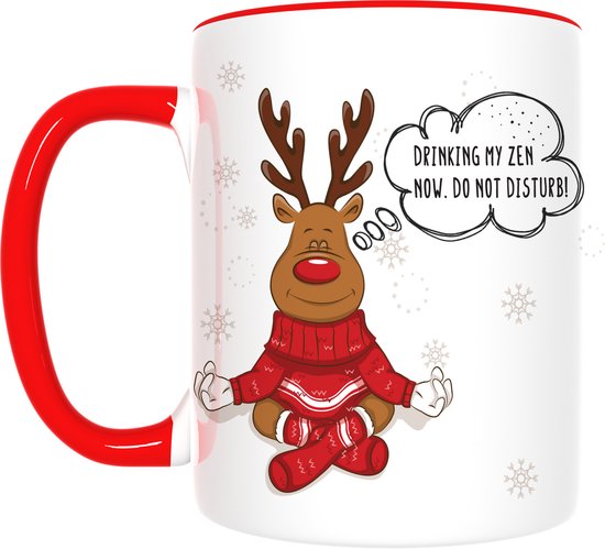 Kerst mok - Beker - Kerst mok Zen - Kerst cadeau - Grappig - Gratis inpakservice