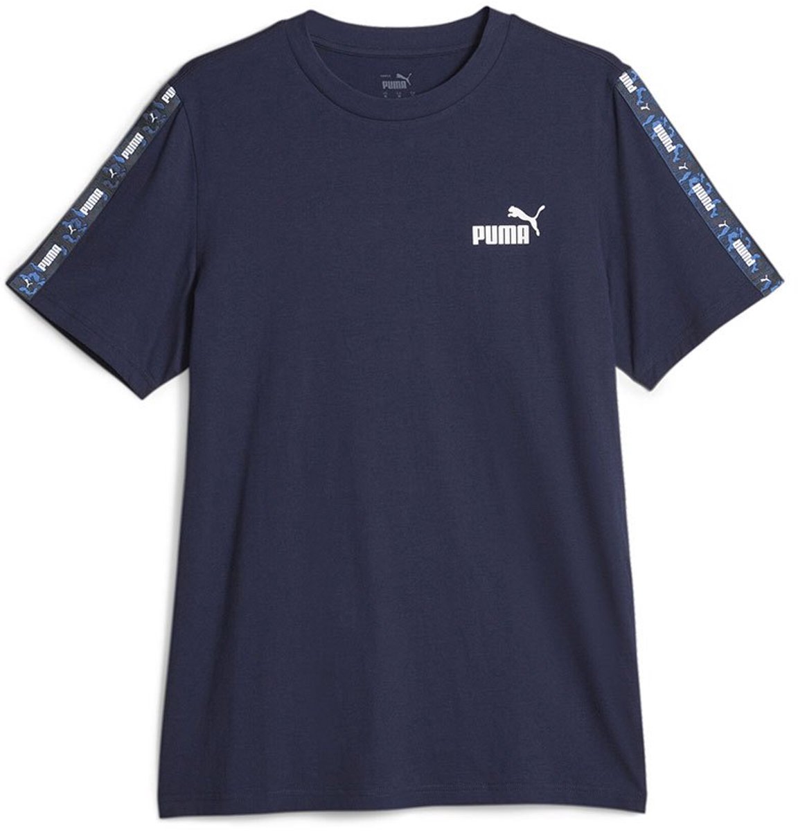 Puma Ess Tape Camo T-shirt Met Korte Mouwen M Blauw