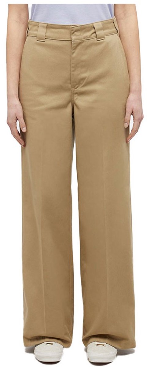 Dickies Wide Leg Work Broek 28 Vrouw Creme