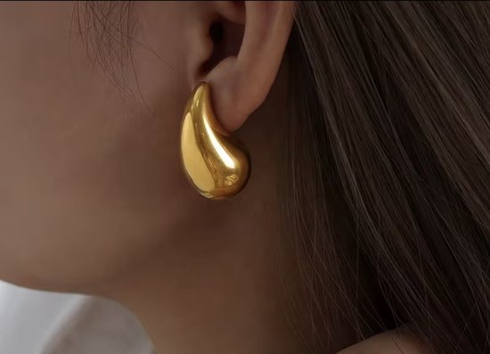 Boucles d'oreilles Merlie – Boucles d'oreilles pendantes en or – Boucles d'oreilles pendantes épaisses – Boucles d'oreilles pour femmes – Bijoux fantaisie