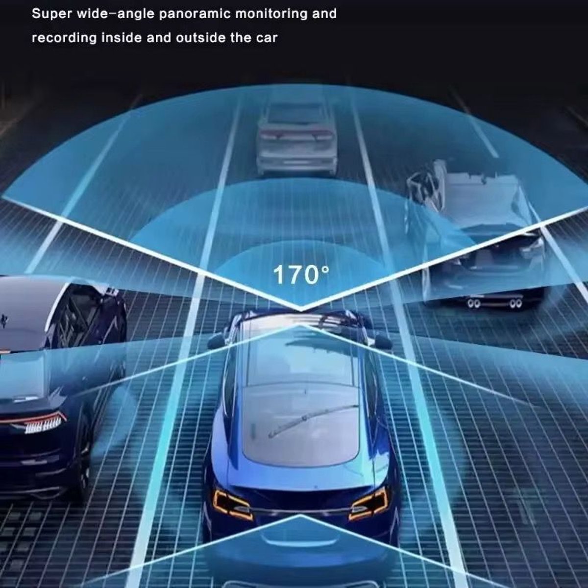 Dashcam 3-in-1 Lens, HD 1080P – Voor, Achter & Binnen Camera – Nachtzicht, G-Sensor, Parkeerbewaking, Loop Recording – Universele Car DVR Video Recorder – foto 5