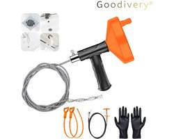Goodivery® - Ontstoppingsveer - 10 M Afvoerslang Verstopping Verwijderaar - Afvoerreiniger Spiraal Voor Riolering - Keuken - Badkamer - Douche - Toilet - Verstopte Afvoer - Opener - Pijp Reiniger