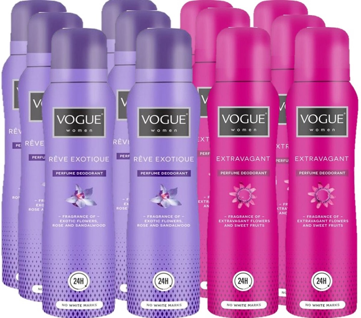 Vogue Parfum Deodorant - Grootverpakking - Reve exotique / Extravagant