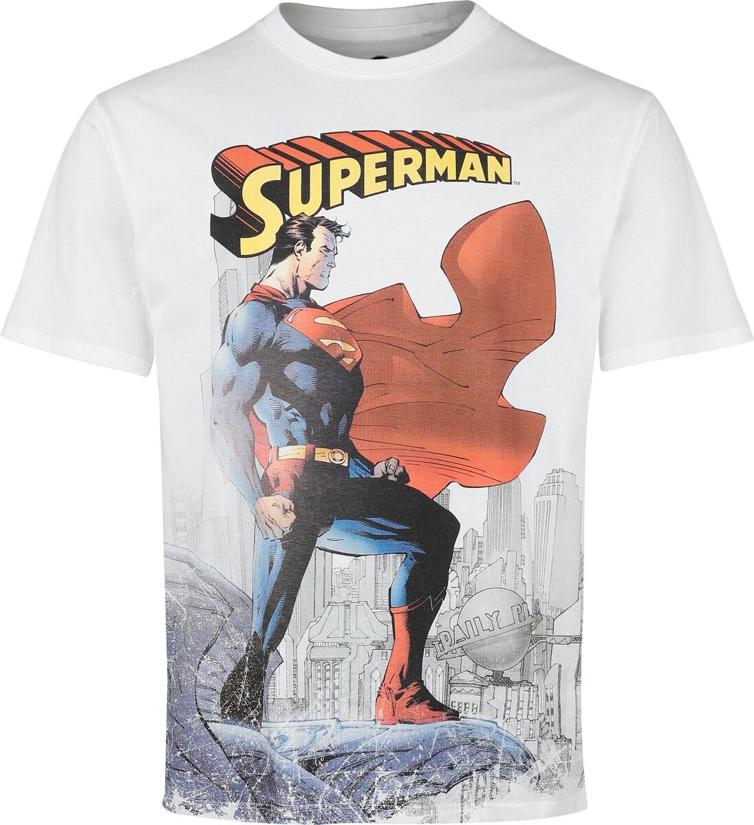 Superman Daily Planet Heren T-shirt - wit - XL