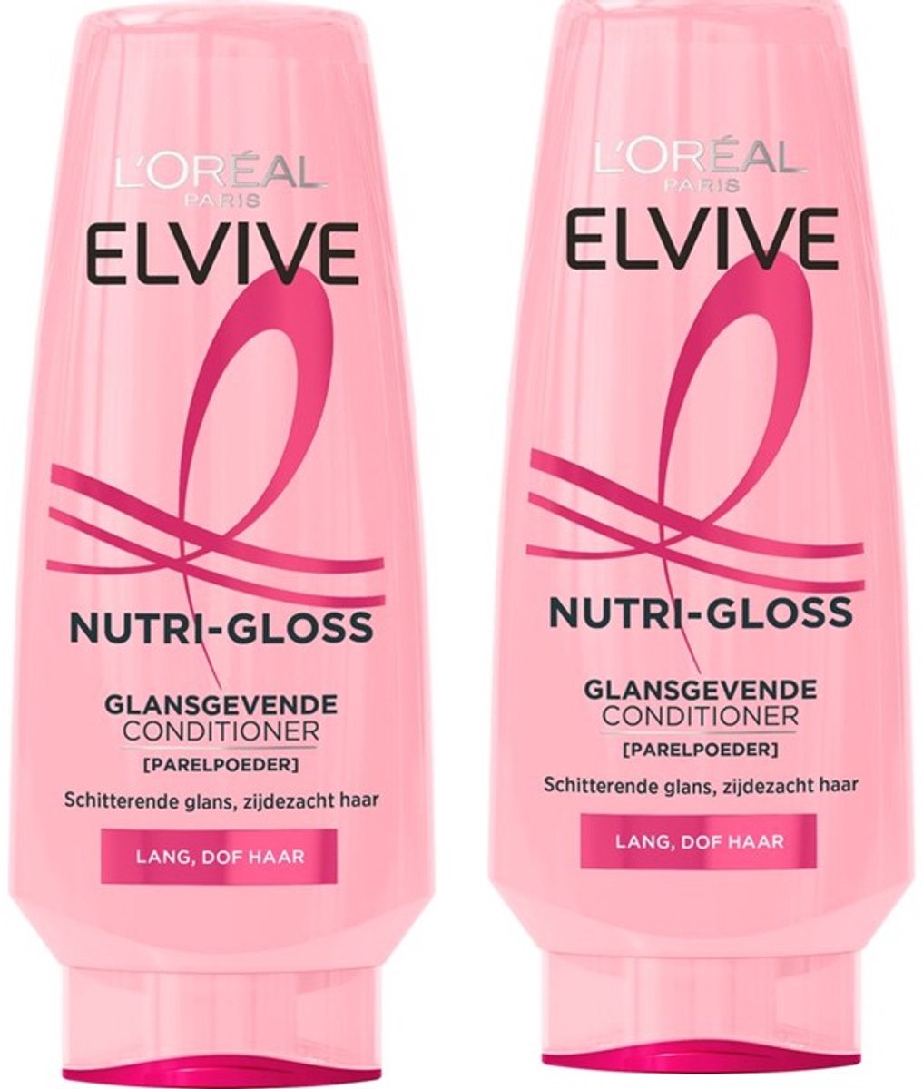 Bol.com Duo Pack 2x L’Oréal Paris Elvive Nutri Gloss Conditioner - 200 ml aanbieding
