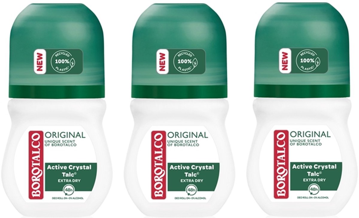 Borotalco Deodorant Roller 3 x 50 ml