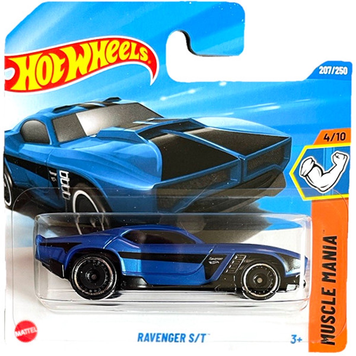 HOT WHEELS RAVENGER S/T METALIC BLUE 207/250 HW MUSCLE MANIA 4/10 1:64