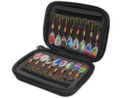 Kunstaas set - 16 delig + handige opbergbox - Blinkers - Spinners - Lepels - Baars - Snoekbaars - Snoek - cadeautip!