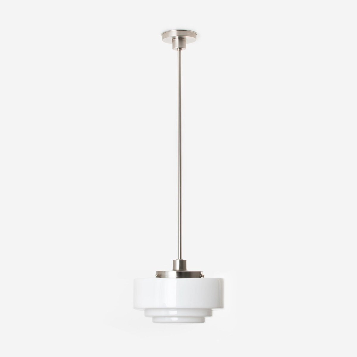 Coloured by Art Hanglamp Getrapt Ø 35 20's Matnikkel - Art Deco Trade