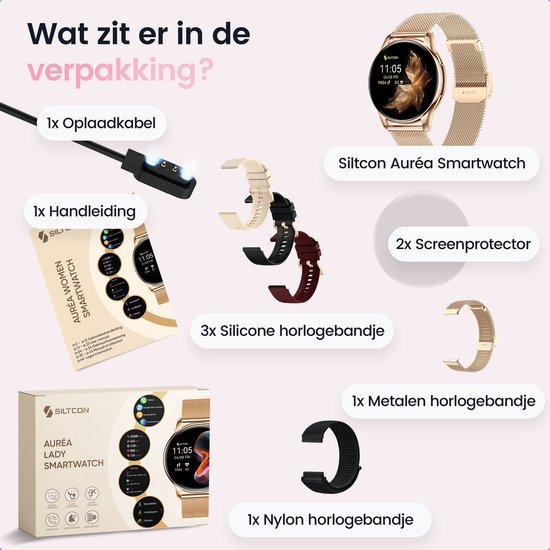TUYOMA Smartwatch für Damen, IP68, wasserdicht, 3,3 cm , Touchscreen, Sportuhr m