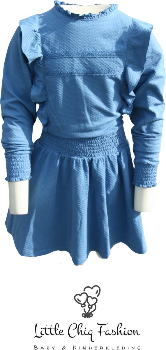 Funkle Girls Sportief Jurkje Royal Blue – Met Ruches & Volants