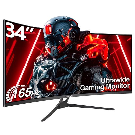 34 Inch Ultrawide Monitor – Curved Scherm – Gaming Monitor – Computer Monitor – UWQHD Beeldscherm – 165Hz Verversingssnelheid – 1500R Kromming & VA Paneel