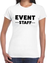 Event staff / personeel tekst t-shirt wit dames S