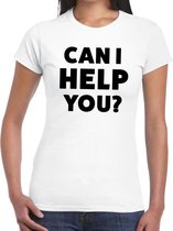 Can i help you beurs/evenementen t-shirt wit dames 2XL