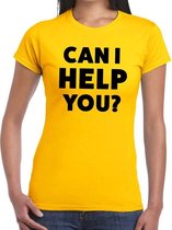 Can i help you beurs/evenementen t-shirt geel dames XS