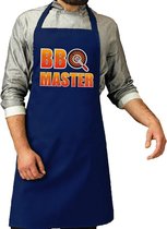 BBQ Master barbeque schort /keukenschort kobalt blauw voor heren