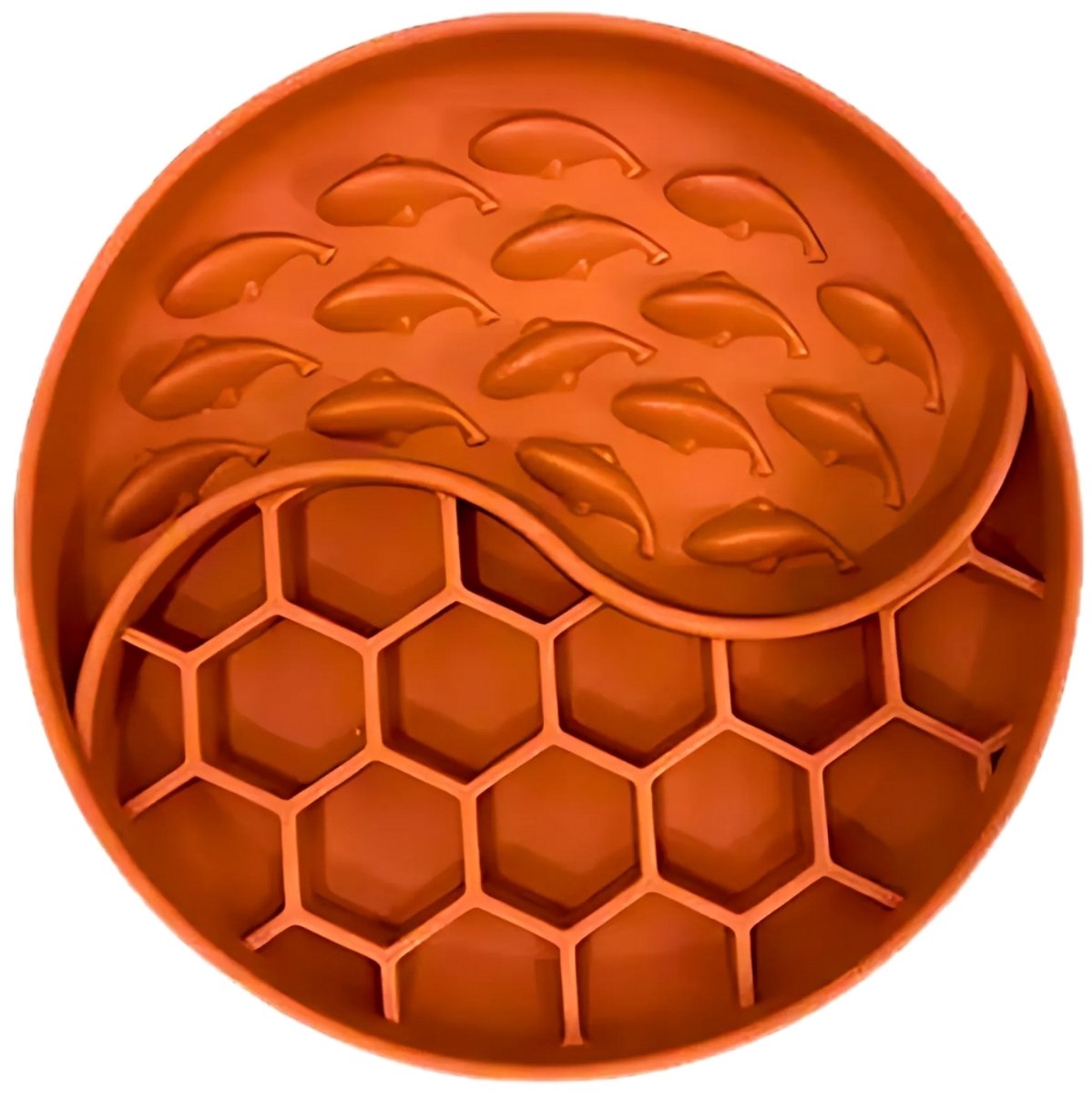 Bol.com HappyPaws – Anti Schrokbak Hond – Slowfeeder Hond – Honinggraat – Terracotta aanbieding