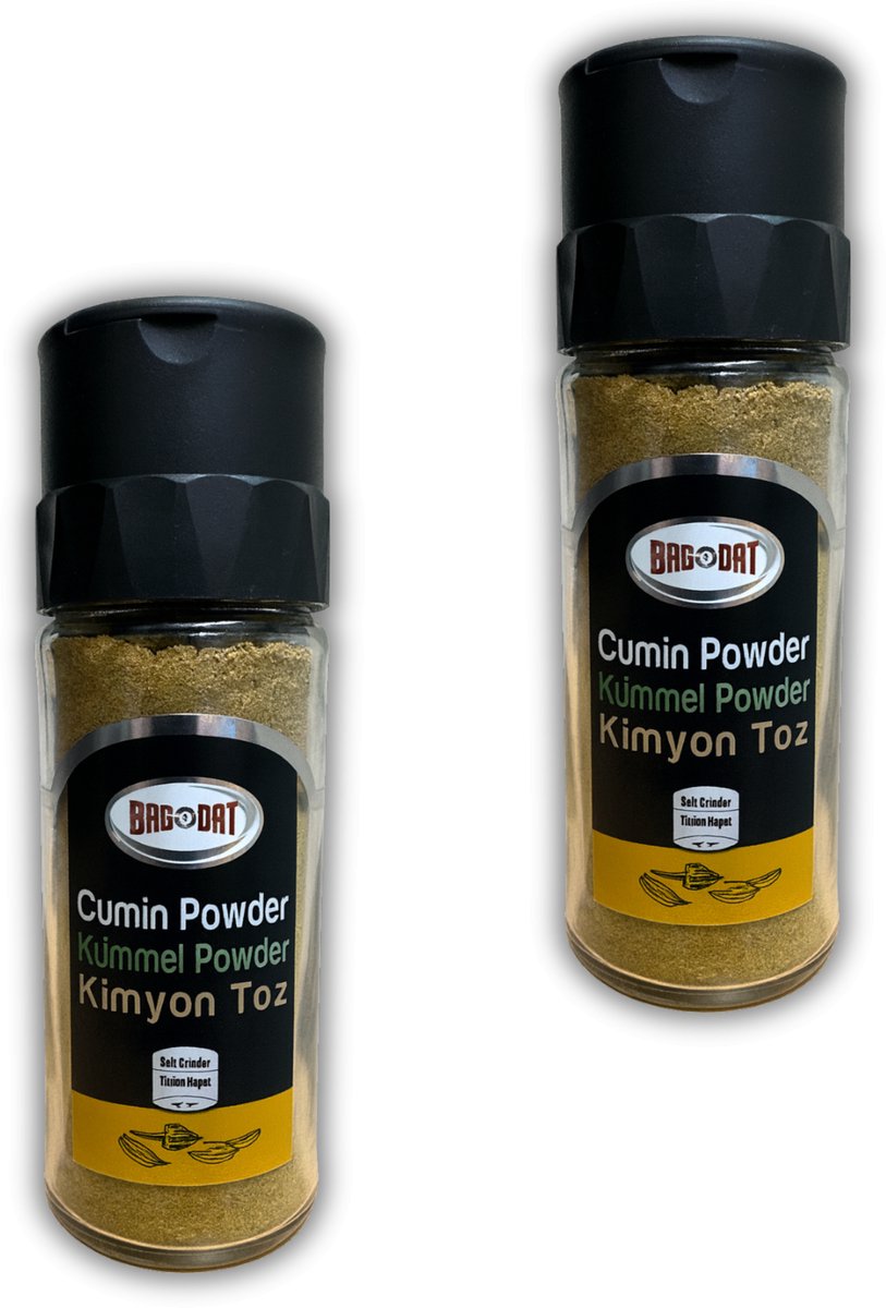 Bagdat - Komijn Gemalen - Kimyon Toz 48g - 100% Natuurlijk - Specerij voor Koken - Kruiden & Specerijen - 2 Stuks