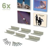 GLORIOUS Vinyl Set Holder Superior - voor maximaal 25 grammofoonplaten, massief metaal, eenvoudige montage, mooi vormgegeven interieurobject, zilver, DJ