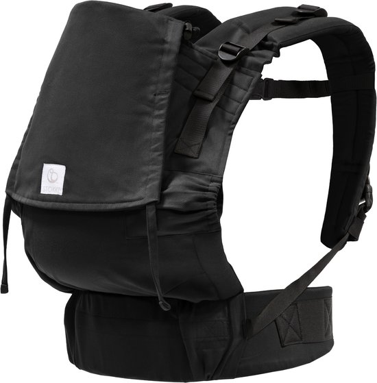 Stokke Limas Carrier Flex, zwart - 2023-versie (OCS) - Babydrager met gesp - Drie draagopties - Veilig voor baby's van 1 maand/ 4 kg tot 20 kg