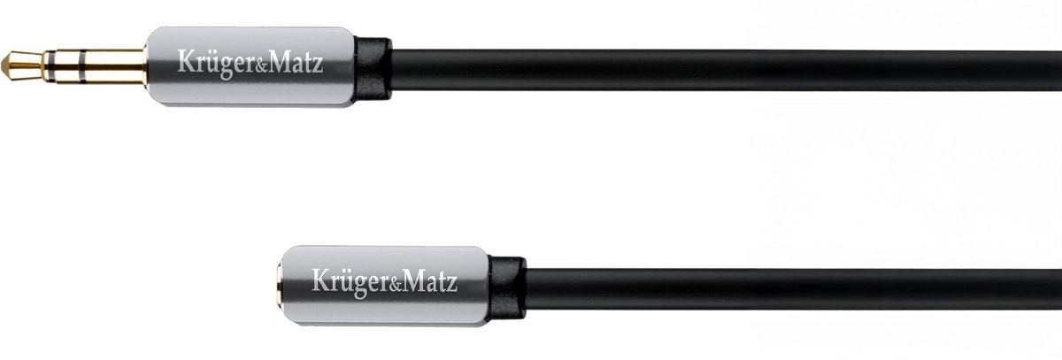Krüger&Matz - Koppelingskabel - Jack 3,5mm - 1,8m - Koperen Kern