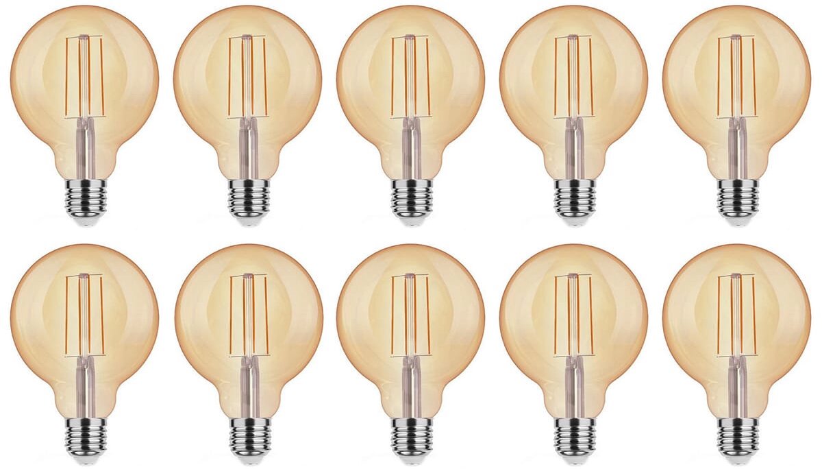 Asalite LED Lamp G95 E27 Fitting - 7W = 50W - 650 Lumen - 2000K Warm Wit Licht - Niet Dimbaar - 220-240V - 10 stuks