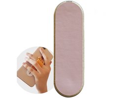 GadgetKing Vinger Grip houder – verstelbare flexibele GSM vingerhouder / Telefoonring grip / vingerhouder / telefoonring standaard / selfiehouder / telefoonhouder / ringhouder / telefoonstandaard – VEGAN LEER LICHT PAARS